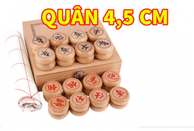 Quân cờ gỗ sồi khắc chìm cực đẹp (nhiều size)